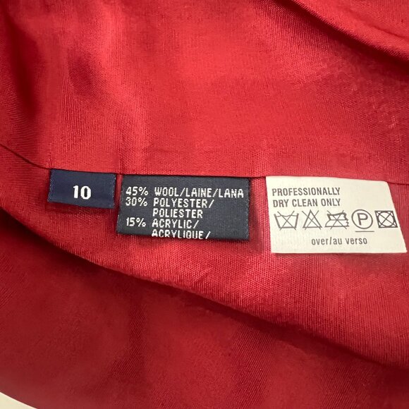 VINTAGE Lizsport 90s Plaid Belted Wool Blend Jacket Shoulder Pads Preppy Retro - Picture 8 of 8